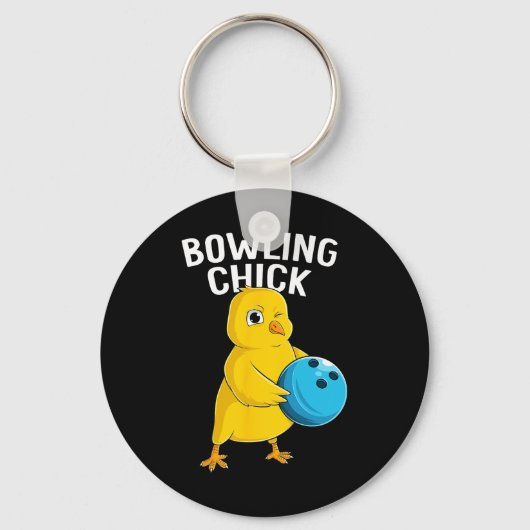 Bowling Chick Grappig Vrouwen Meisjes Bowling Scha Sleutelhanger (Voorkant)