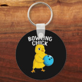 Bowling Chick Grappig Vrouwen Meisjes Bowling Scha Sleutelhanger (Voorkant)