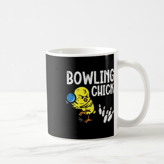 Bowling Chick Grappige Bowler Vrouwen Meisjes Kind Koffiemok (Rechts)