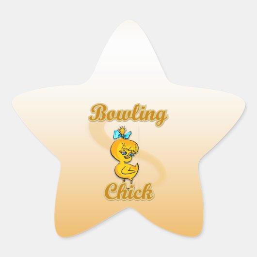 Bowling Chick Ster Sticker (Voorkant)