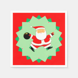 Bowling Christmas Holiday Party Servet