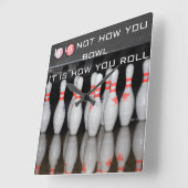 Bowling Clock Vierkante Klok (Hoek)