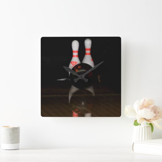 Bowling Clock Vierkante Klok (Huis)
