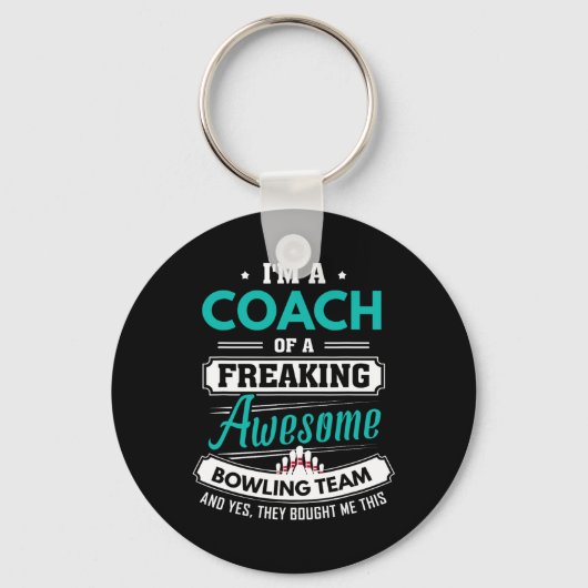 Bowling Coach Bowling Team Coach Gift Sleutelhanger (Voorkant)