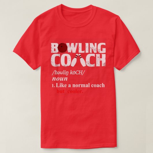 Bowling Coach bowlings mannen bowling T T-shirt (Design voorkant)