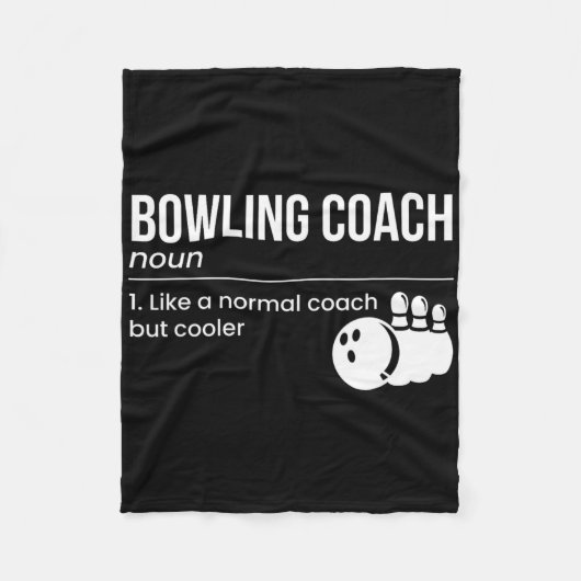 Bowling Coach-definitie Fleece Deken (Voorkant)