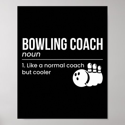 Bowling Coach-definitie Poster (Voorkant)