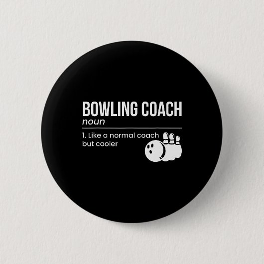 Bowling Coach-definitie Ronde Button 5,7 Cm (Voorkant)