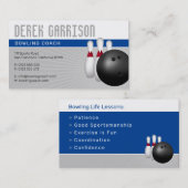 Bowling Coach | Perfect sportaanbod Deep Blue Visitekaartje (Voorkant / Achterkant)