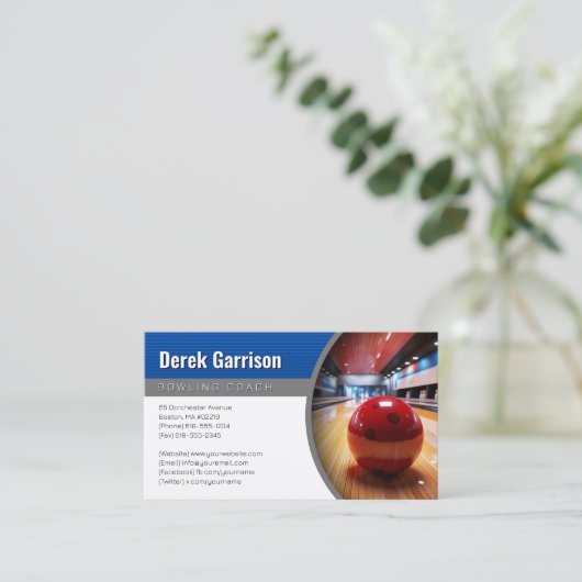 Bowling Coach | Perfect sportaanbod Visitekaartje (Staand voorkant)