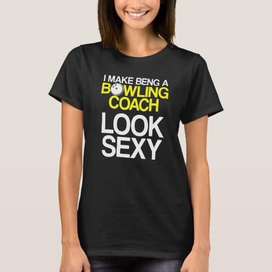 Bowling Coach Player Team Instructor 33 T-shirt (Voorkant)