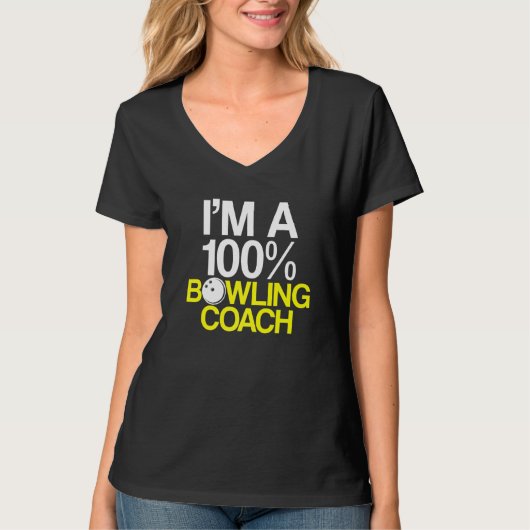 Bowling Coach Player Team Instructor 41 T-shirt (Voorkant)