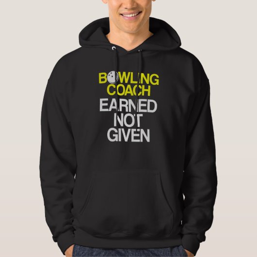 Bowling Coach Player Team Instructor 4 Hoodie (Voorkant)