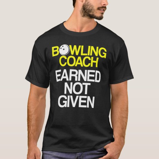 Bowling Coach Player Team Instructor 4 T-shirt (Voorkant)