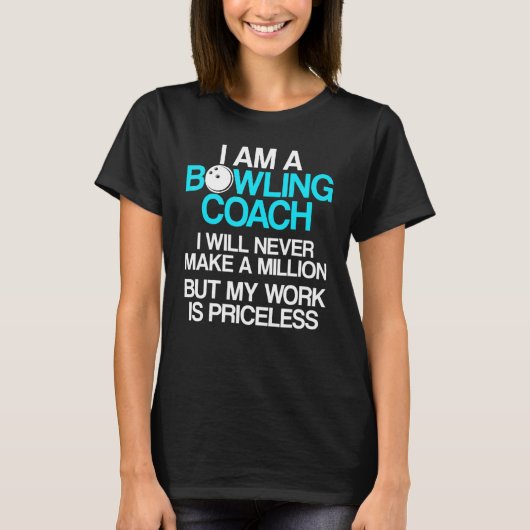 Bowling Coach Player Team Instructor 8 T-shirt (Voorkant)