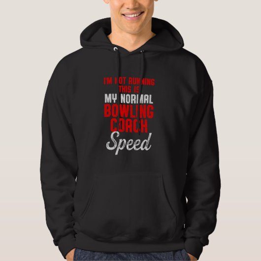 Bowling Coach Running Speler Team Instructeur Hoodie (Voorkant)