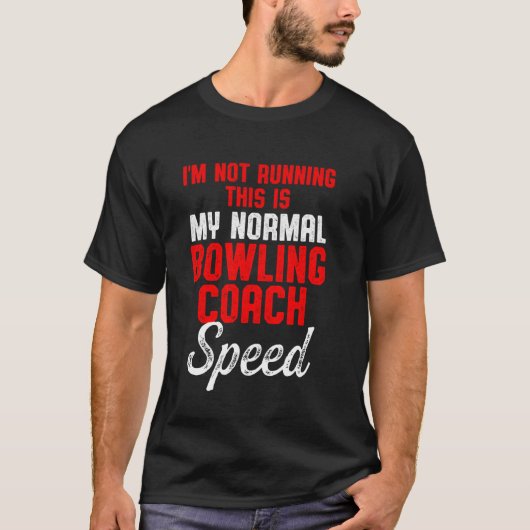 Bowling Coach Running Speler Team Instructeur T-shirt (Voorkant)