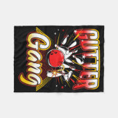 Bowling Cool Gutter Gang Bowlers 10-pins Fleece Deken (Voorkant (Horizontaal))
