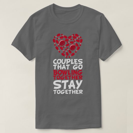 Bowling Couple T T-shirt (Design voorkant)