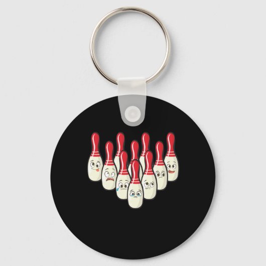 Bowling Cute Bowlers Skittles Sport Gift Sleutelhanger (Voorkant)