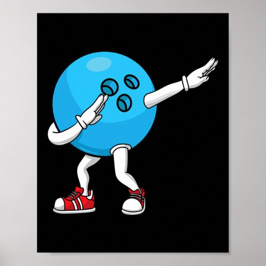 Bowling Dabbing LL Pin Mannen Vrouwen Bowler Kinde Poster (Voorkant)
