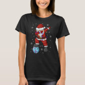 Bowling Dabbing Santa Claus Bowling Player Christm T-shirt (Voorkant)