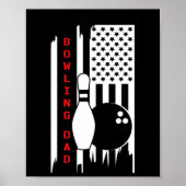Bowling Dad Bowling Kleding - Bowling Poster (Voorkant)