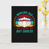 Bowling Dad - Cool Fathers Day Gift Kaart (Gele Bloem)