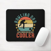 Bowling Dad Funny Vaderdag Gift voor Bo Muismat (Met muis)