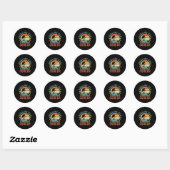 Bowling Dad Funny Vaderdag Gift voor Bo Ronde Sticker (Vel)