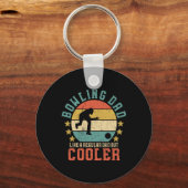 Bowling Dad Funny Vaderdag Gift voor Bo Sleutelhanger (Voorkant)