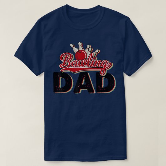 Bowling Dad Retro  Vaderdag Sport T-Shi T-shirt (Design voorkant)