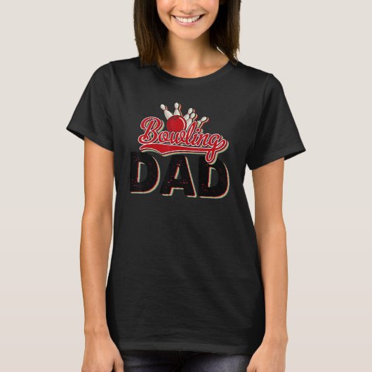 Bowling Dad Retro Vaderdag Sport T-shirt (Voorkant)