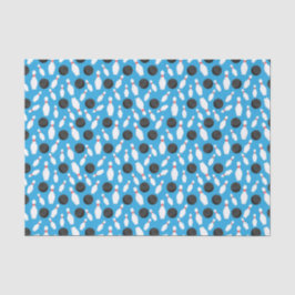 Bowling Decoupage Verjaardagsfeestje Blauw Tissuepapier