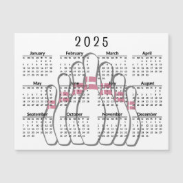 Bowling Design 2025 Agenda Magnetische Kaart