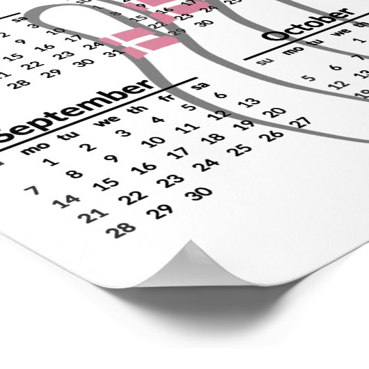 Bowling Design 2025 Kalender Poster (Hoek)