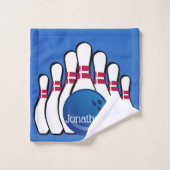 Bowling Design Bath Towel Set Bad Handdoek (Wasdoekje)