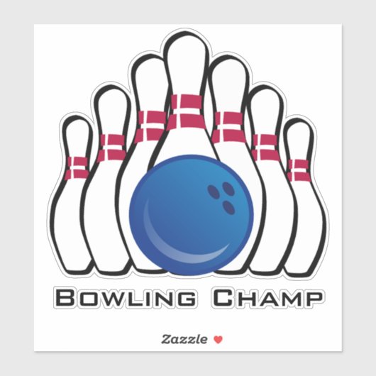 Bowling Design Contour Sticker (Vel)