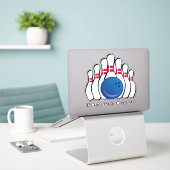 Bowling Design Contour Sticker (Laptop op bureau)