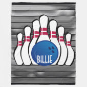 Bowling Design Fleece Blanket (Voorkant)