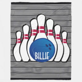 Bowling Design Fleece Blanket