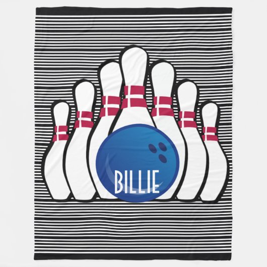 Bowling Design Fleece Blanket (Voorkant)
