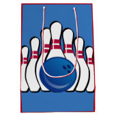 Bowling Design Gift Bag Medium Cadeauzakje (Achterkant)