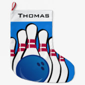 Bowling Design Large Kerstmis Stocking Grote Kerstsok (Voorkant)