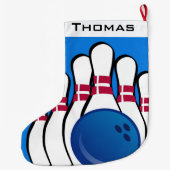 Bowling Design Large Kerstmis Stocking Grote Kerstsok (Achterkant)