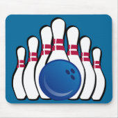 Bowling Design Mousepad Muismat (Voorkant)