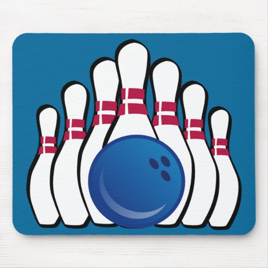 Bowling Design Mousepad Muismat (Voorkant)