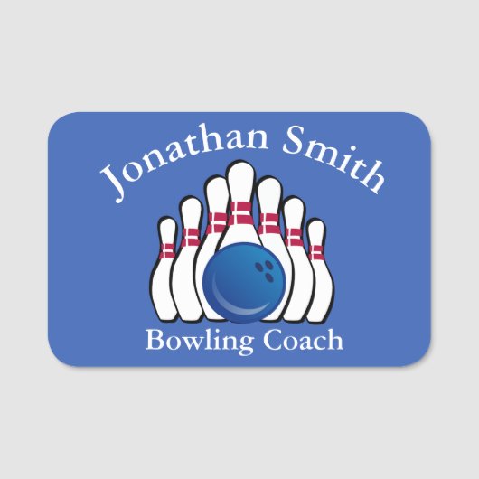 Bowling Design Name Tag (Voorkant)