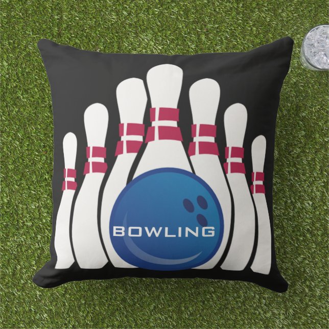 Bowling Design OUTDOOR pillow Buitenkussen (Gras)
