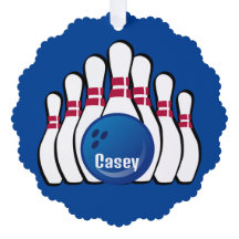 Bowling Design Papier Ornament Kaart